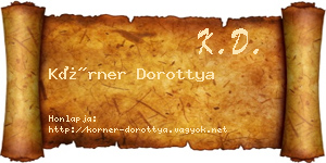 Körner Dorottya névjegykártya