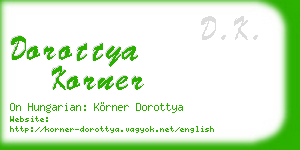 dorottya korner business card